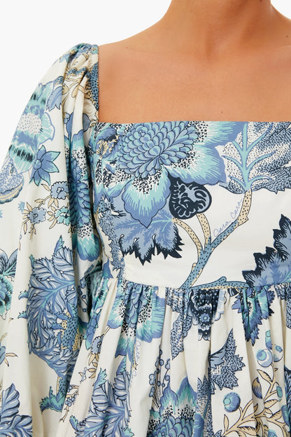 Jacobean Blue Sip Sip Dress