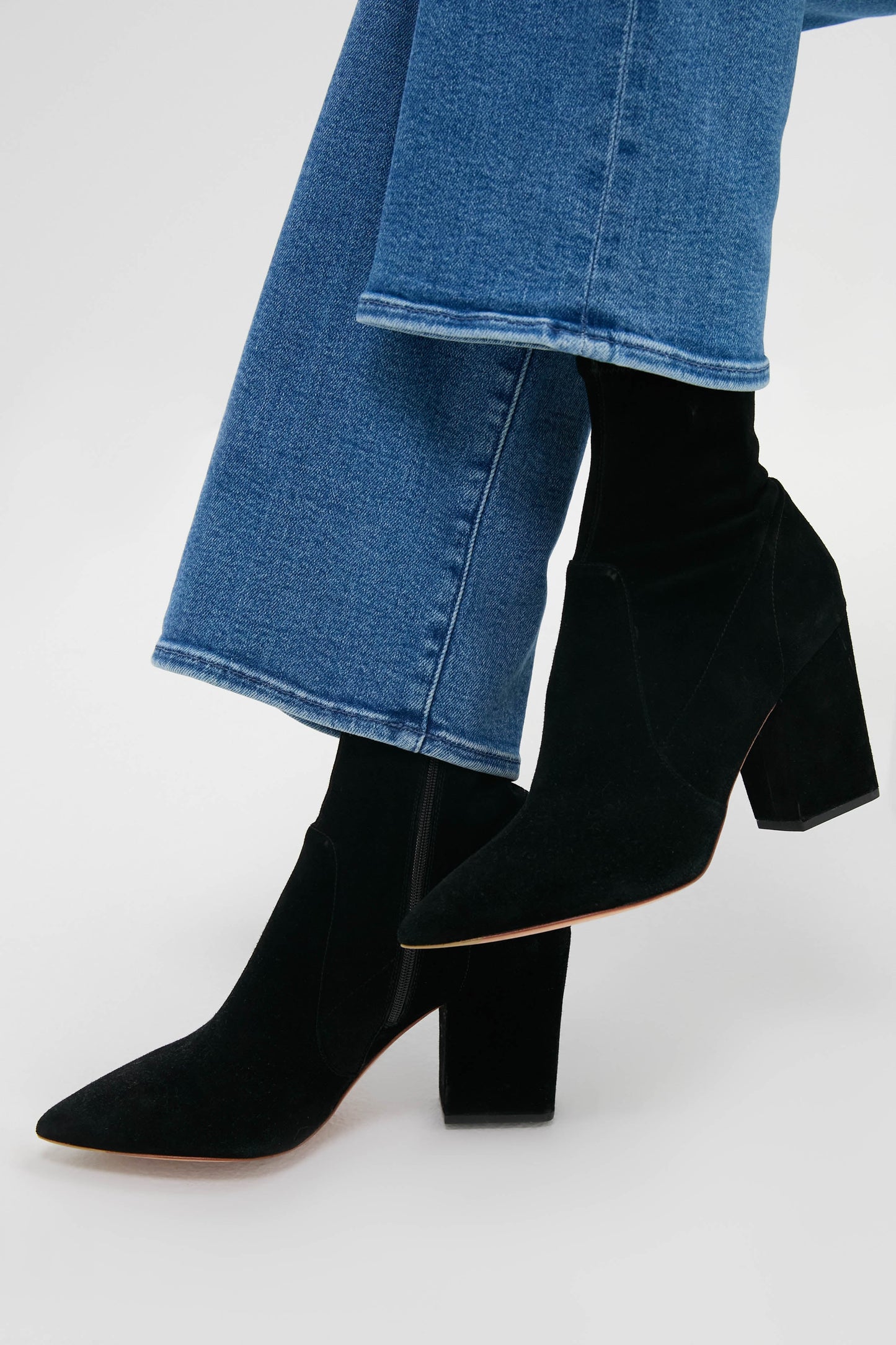 Black Isla Slim Ankle Booties