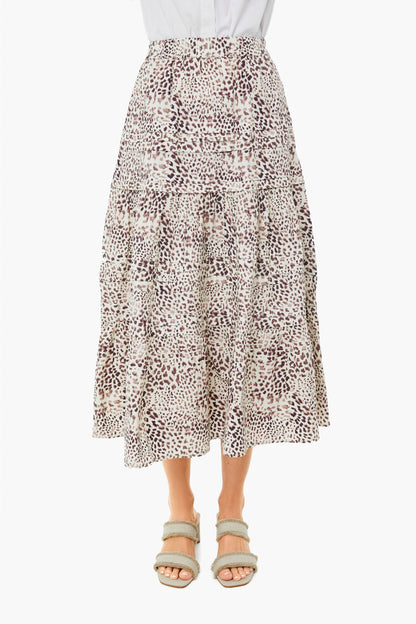 Day Calla Cheetah Pintuck Midi Skirt