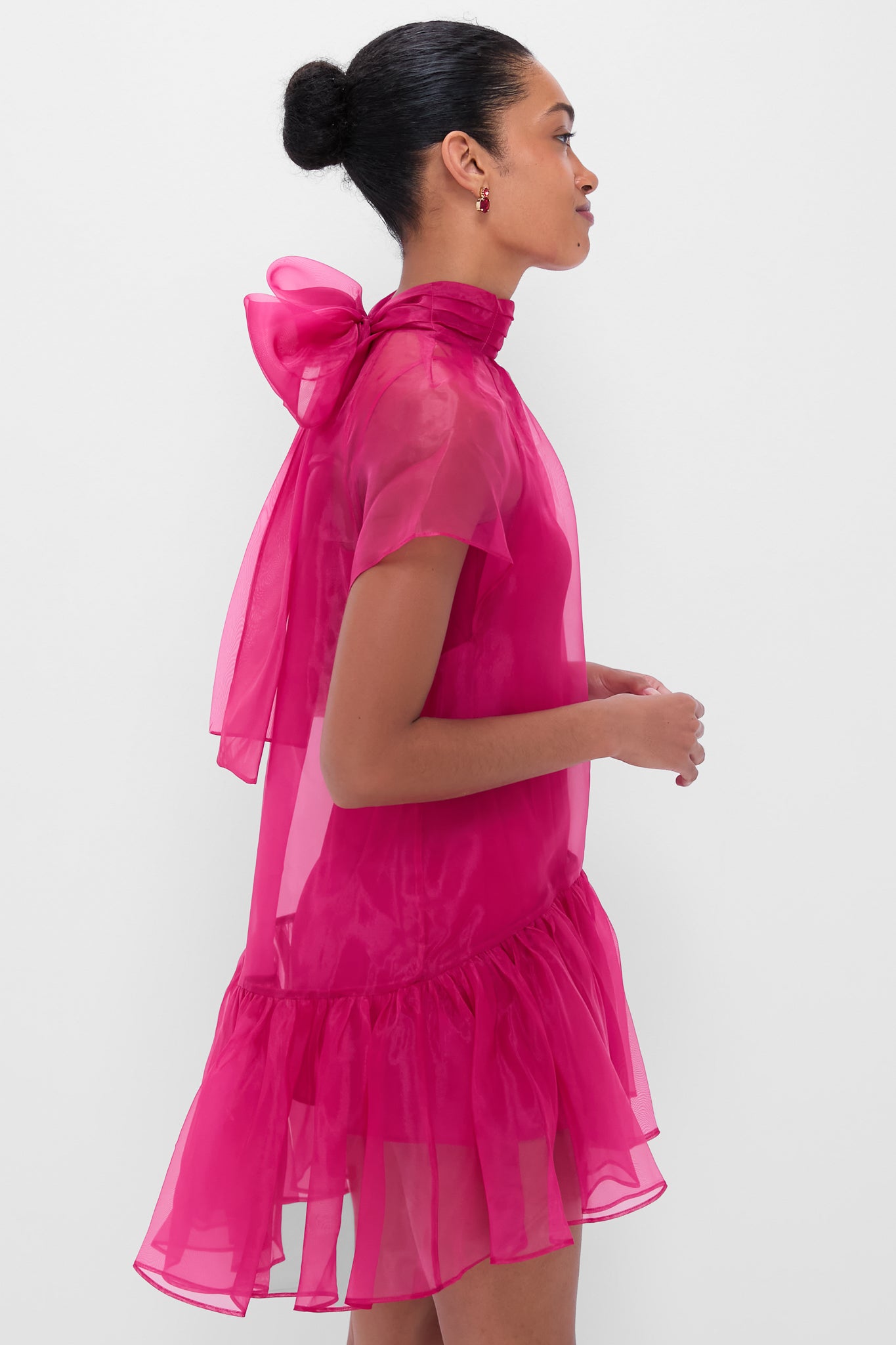 Pomegranate Beaux Tiered Mini Dress