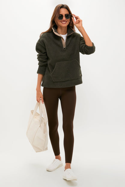 Olive Bamburgh Fleece Pullover