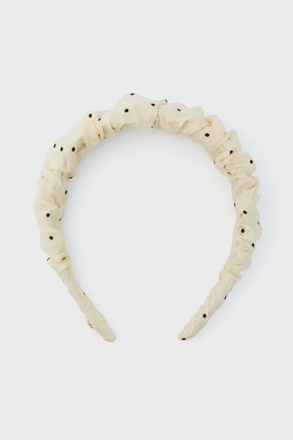 Cream Polka Dot Kelly Headband