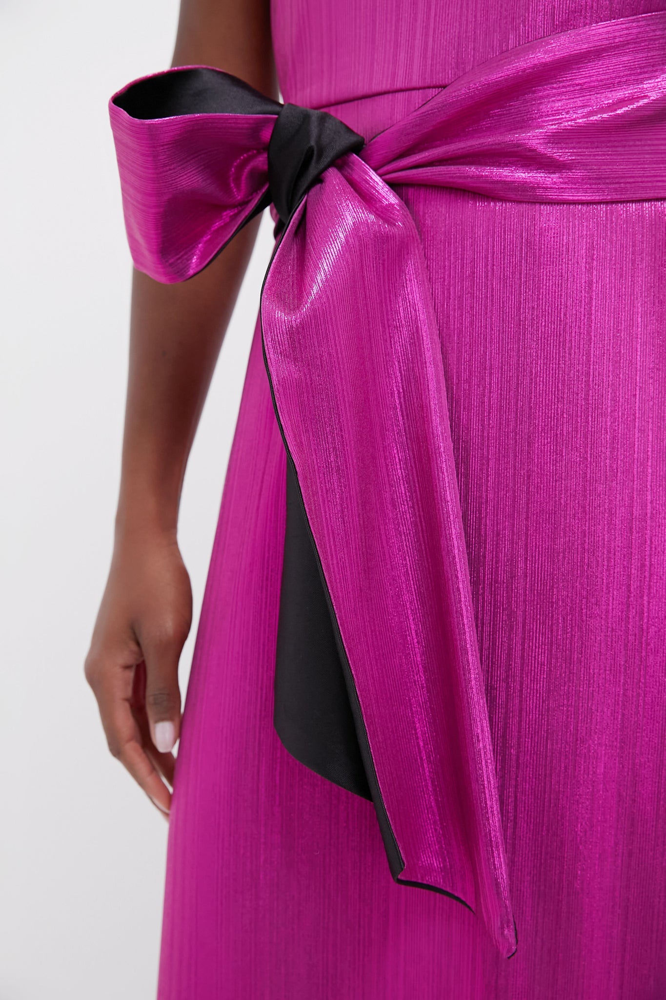 Fuchsia Metallic Angelina Dress