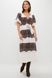 Cream with Western Lace Print