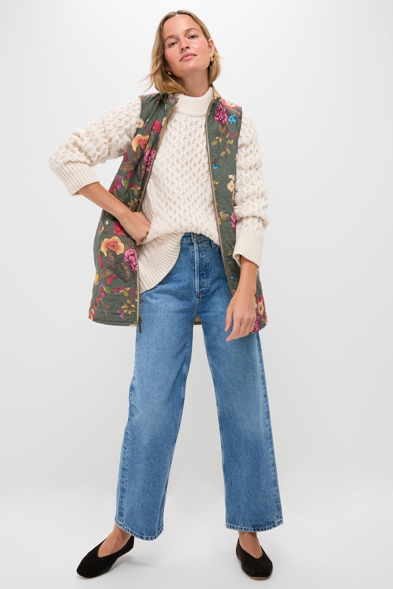 Light Fawn Barbour x Tuckernuck Reversible Paisley Vest