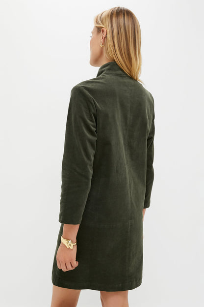 Olive Corduroy Clifton Dress