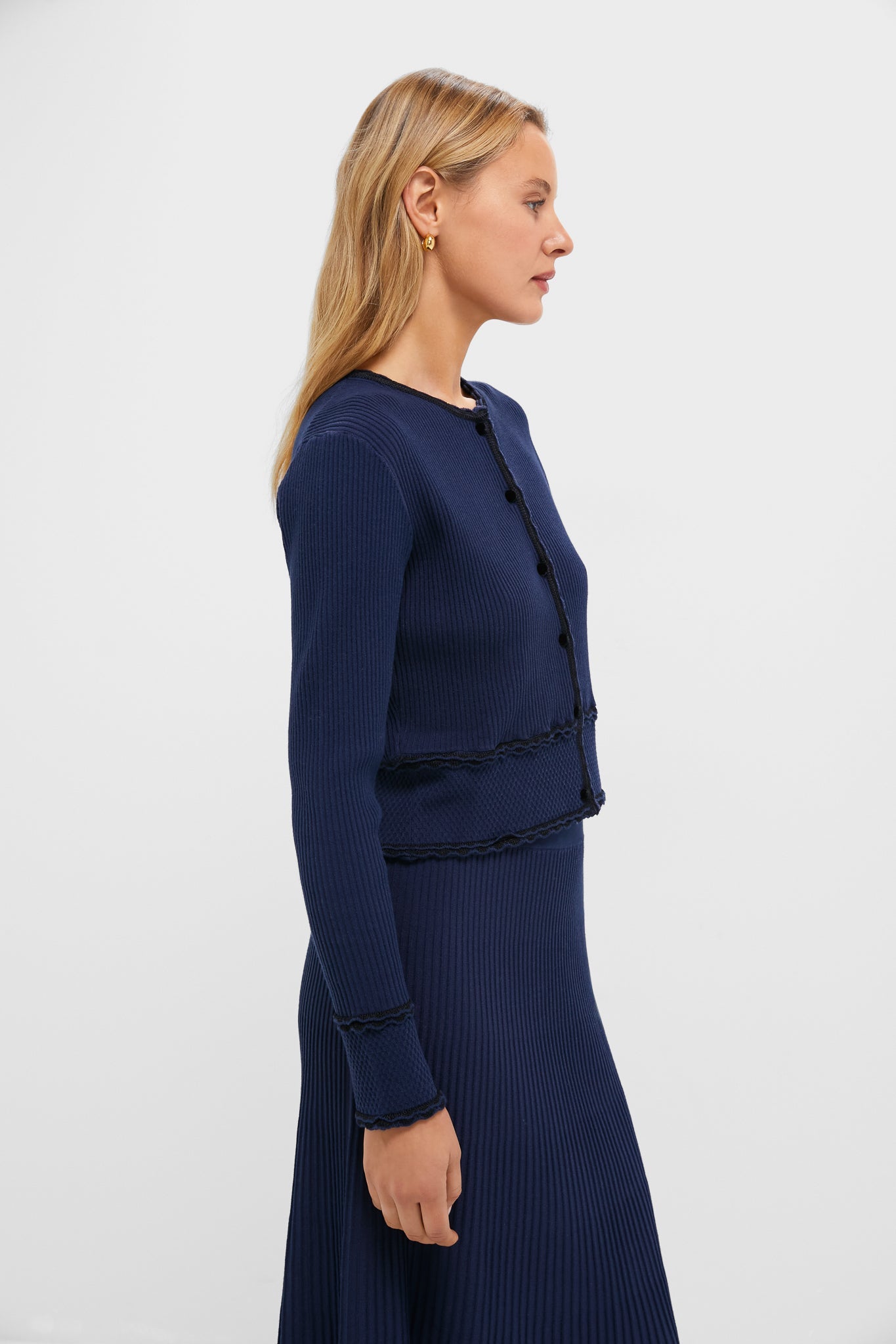 Navy Knit Lily Cardigan