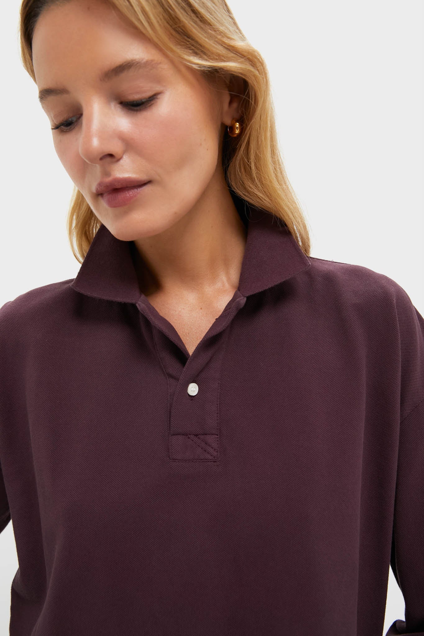 Winetasting Long Sleeve Pique Holmes Boyfriend Polo
