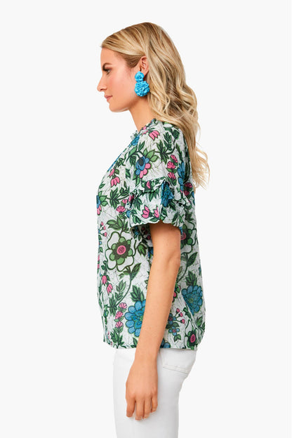 Freyja Flower White Marie Top