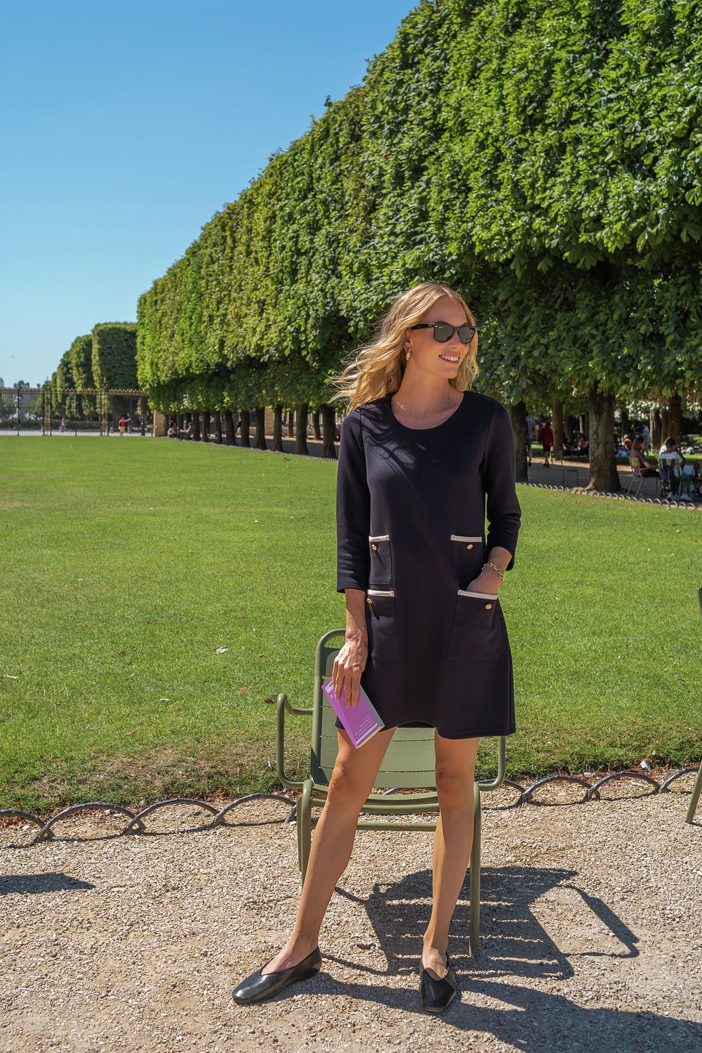 Black Francoise Mod Mini Dress