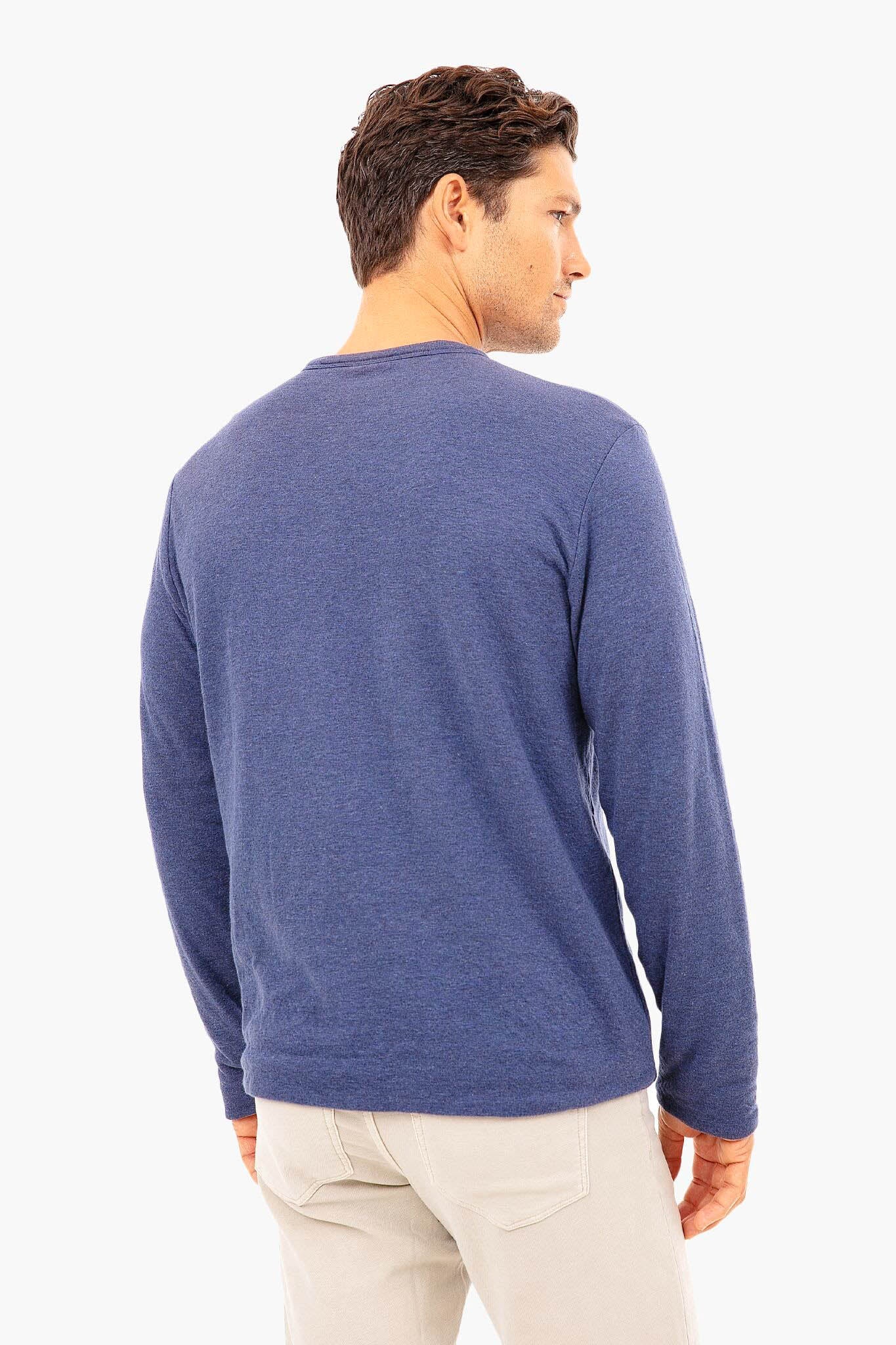 Navy Heather Plus Light Grey Cloud Reversible Crew