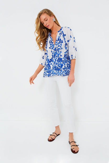 Exclusive Leaf Blue Marcia Top