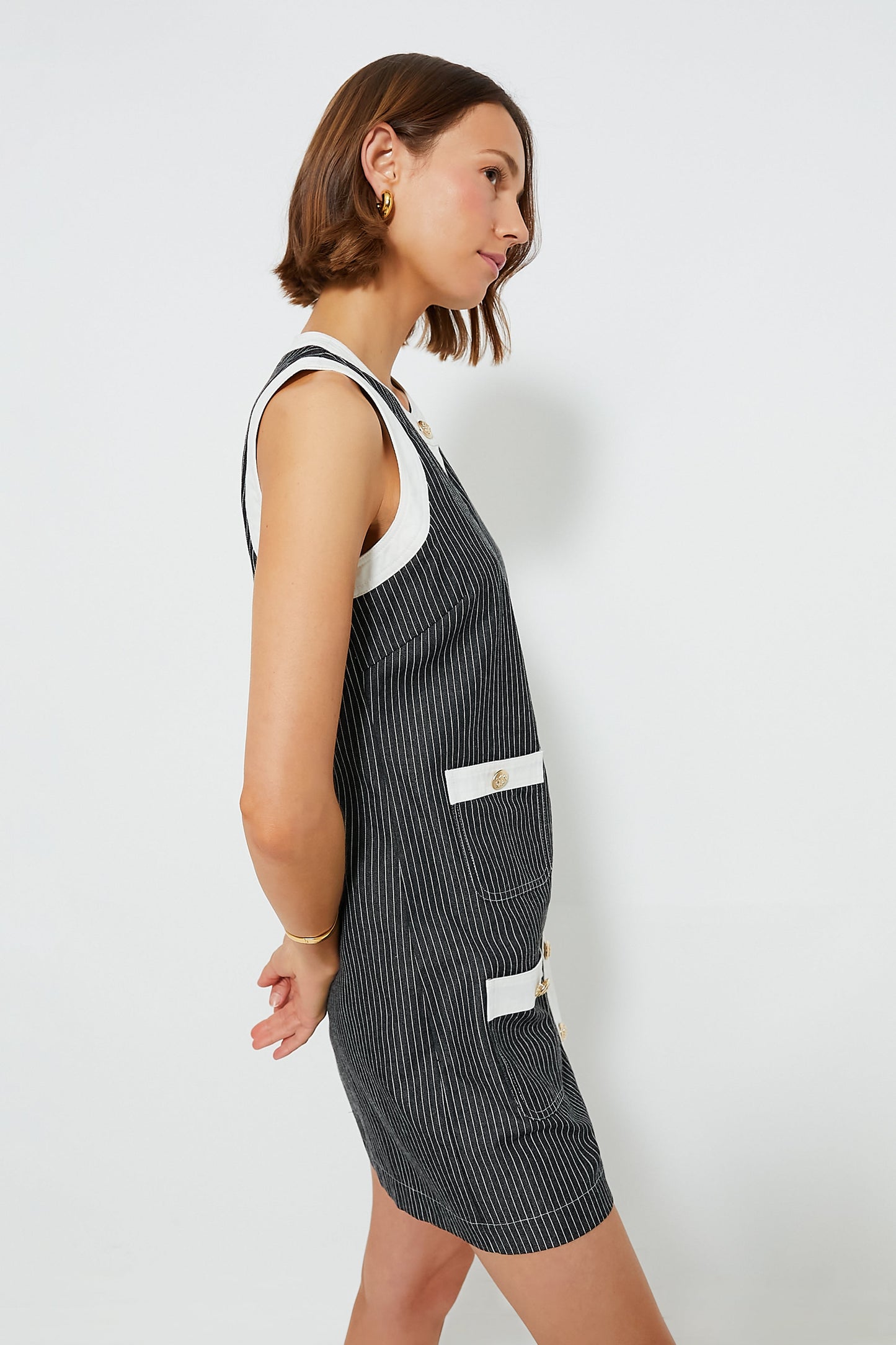 Black Stripe Voileta Dress