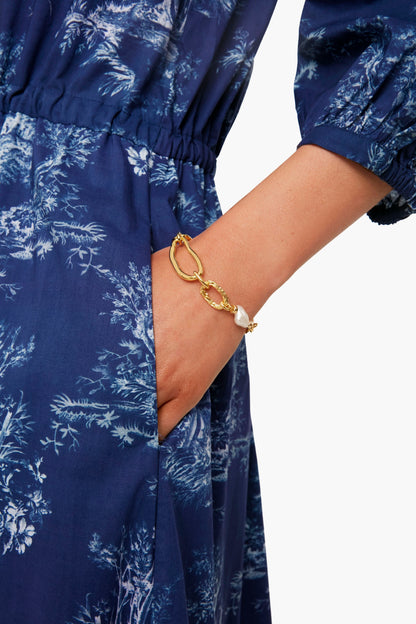 Gold Collage Chain Bracelet