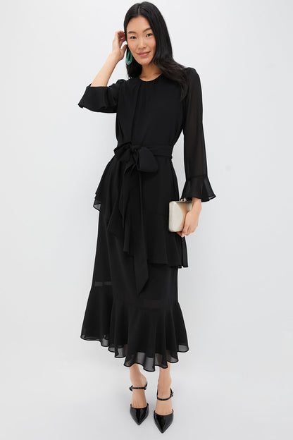 Black Chiffon Sasha Dress