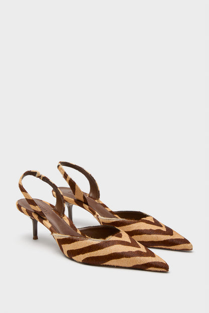 Natural Zebra Paola Mid Heels