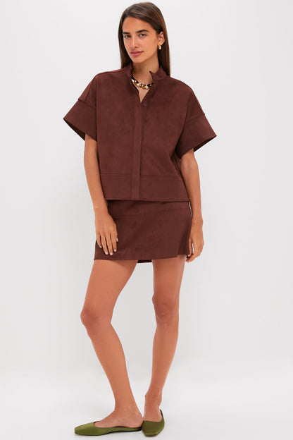 Ganache Vegan Suede Meg Mini Skirt