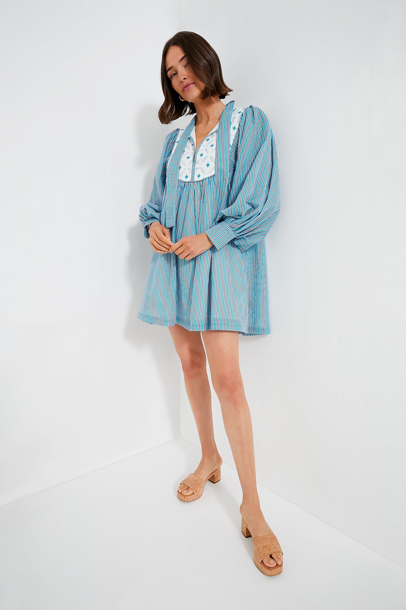 Blue Stripe Juliette Dress