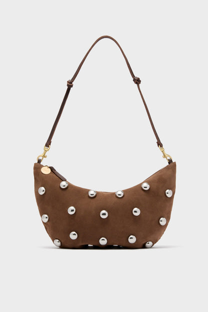 Choco Bar Smooth Nubuck with Studs Lune Bag
