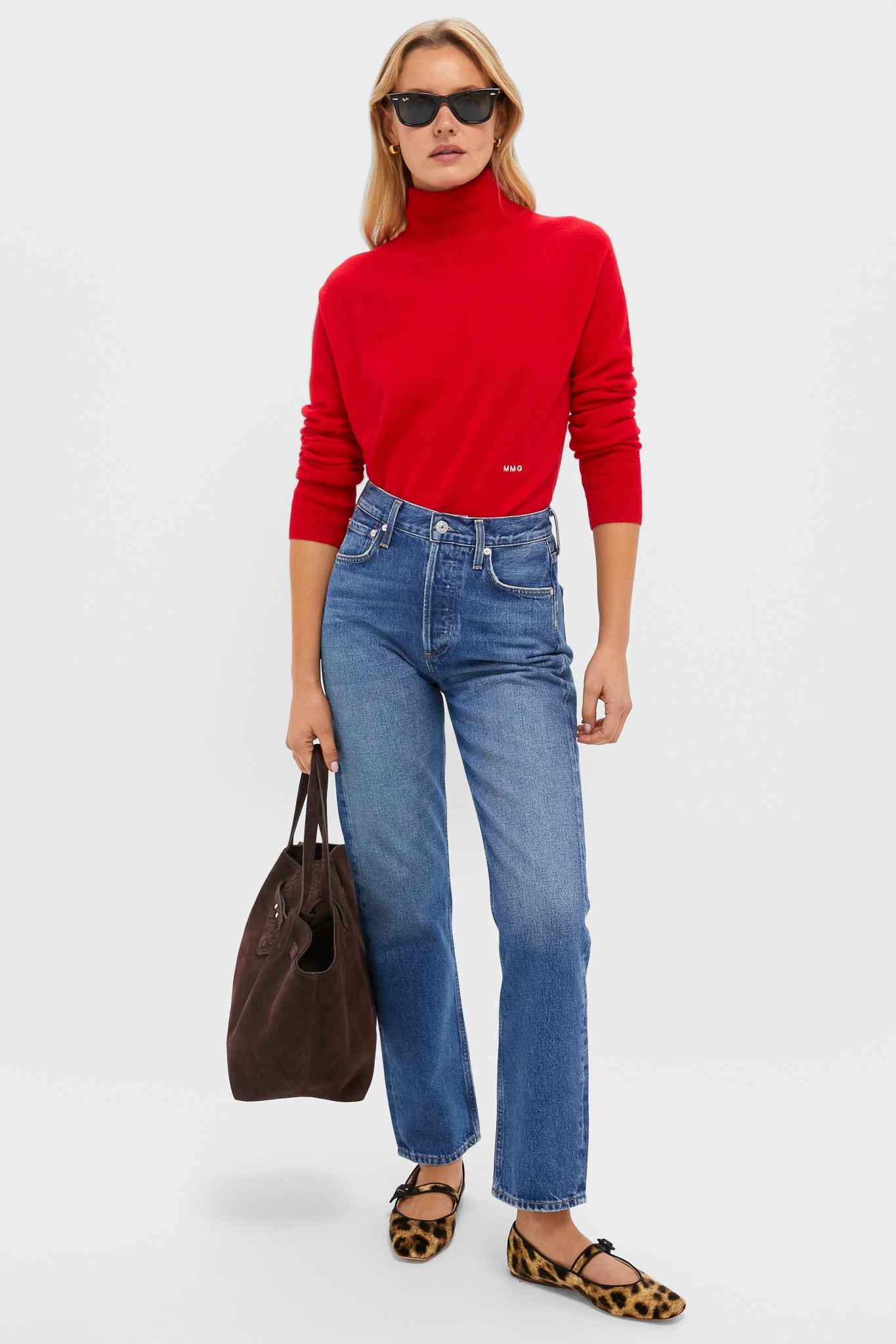Martin Red Cashmere Turtleneck Sweater