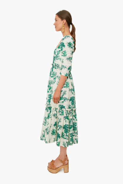 Forest Toile Green Bluehill Dress