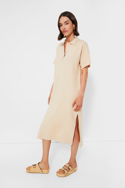 Tan Channing Polo Midi Dress