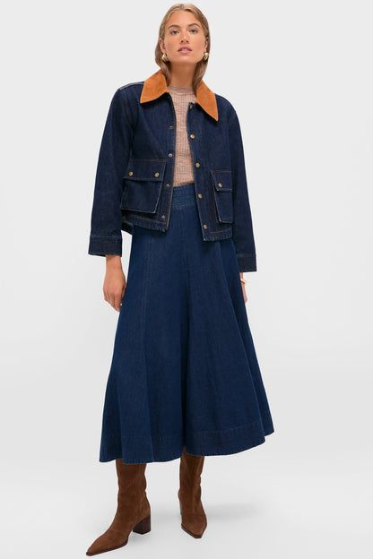 Midnight Rinse Denim Swingy Jacket