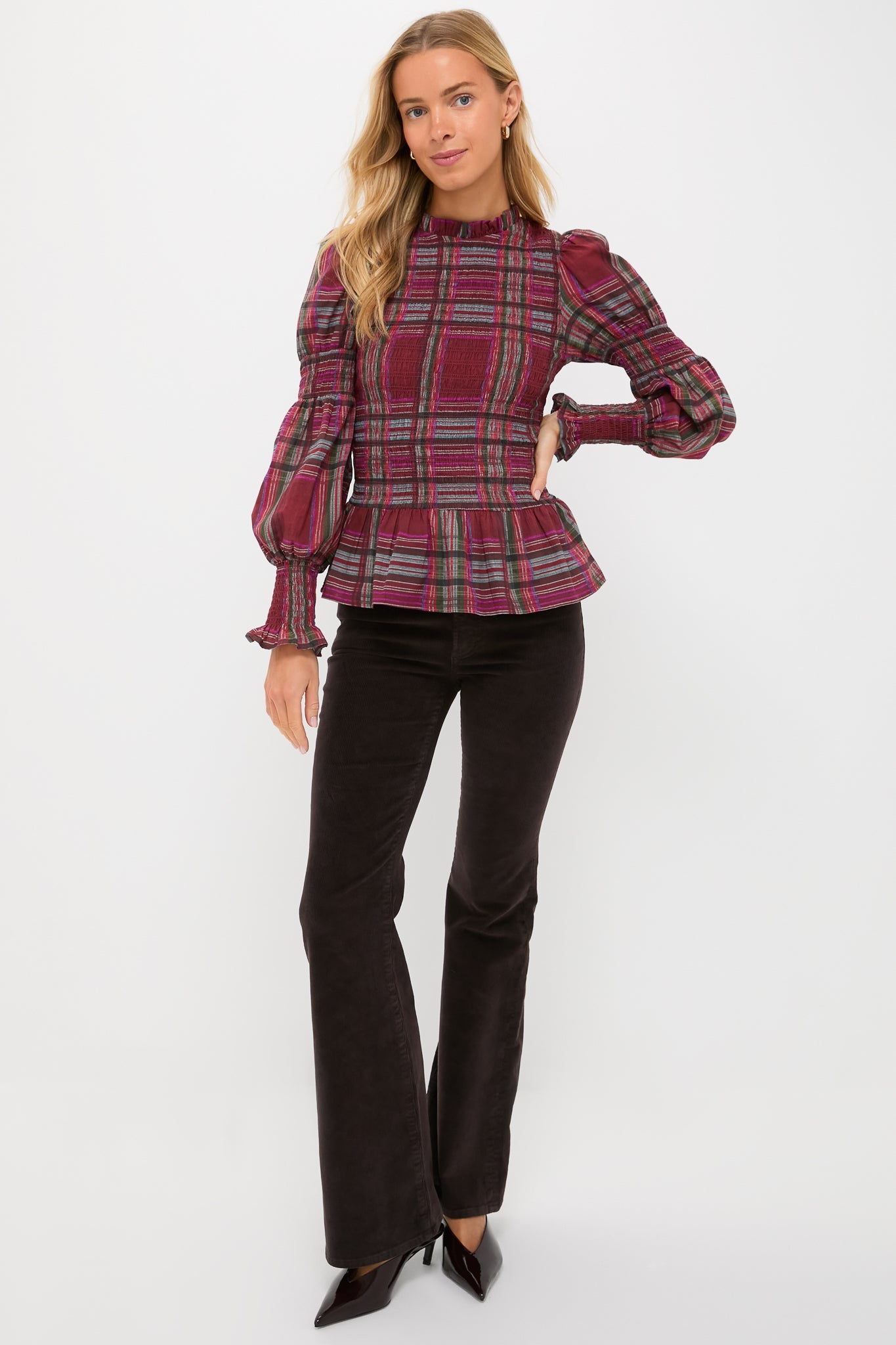 Mocha Kinsley Mid Rise Ultra Flare Cord