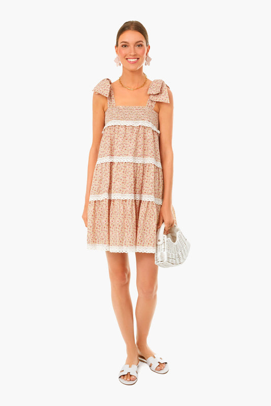 Floral Bow Tie Tellie Mini Dress