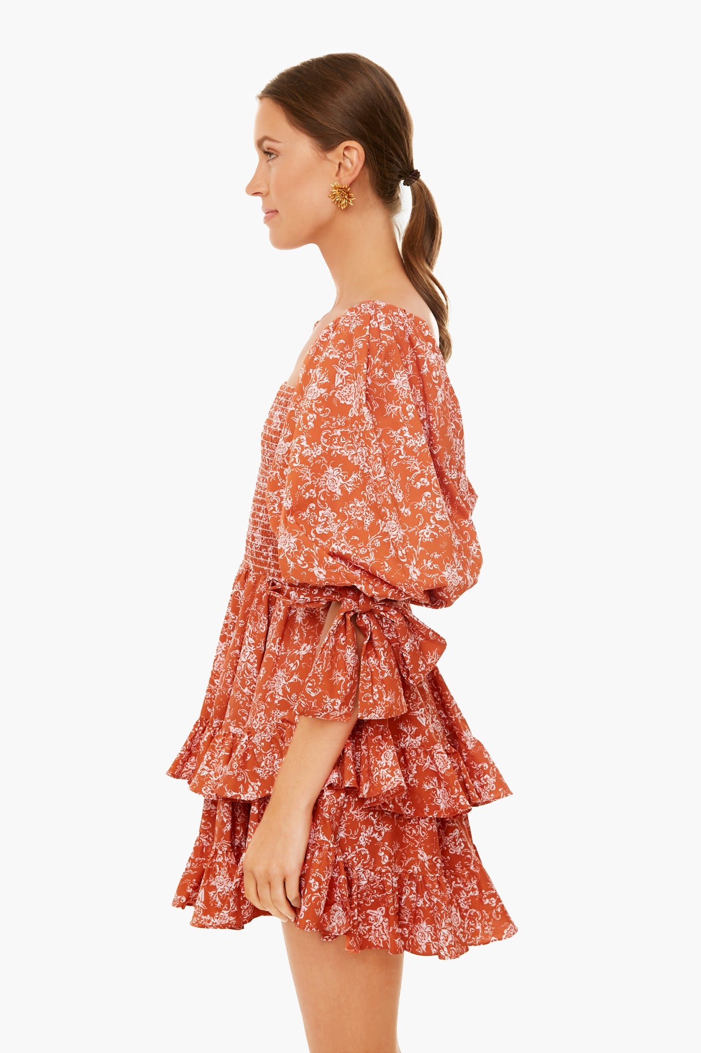 Rust Toile Finley Dress