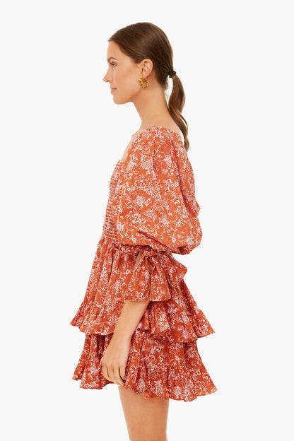 Rust Toile Finley Dress