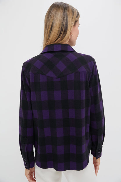 Aubergine Check Chandler Flannel