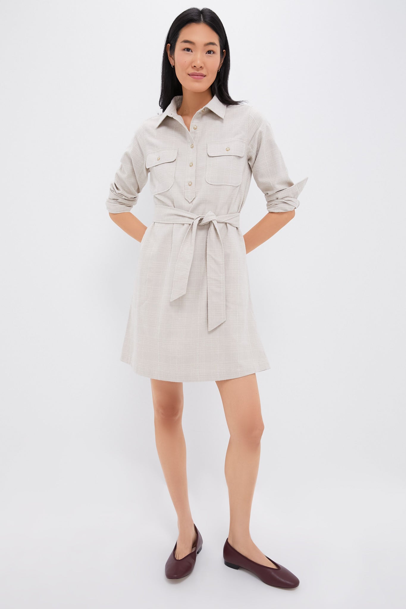 Tan Plaid Mary Tyler Dress