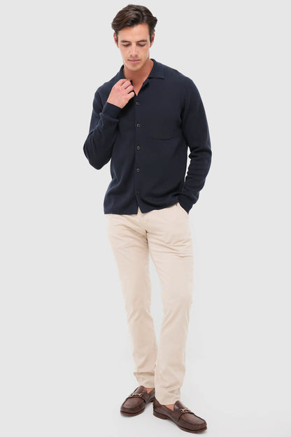 Navy Merino Cardigan