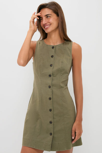 Burnt Olive Chino Rhoda Mini Dress