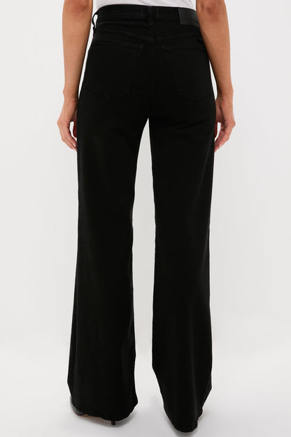 Plush Black Lyra Long Wide Leg