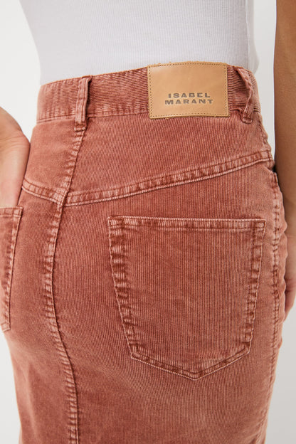 Rust Odalie Corduroy Skirt