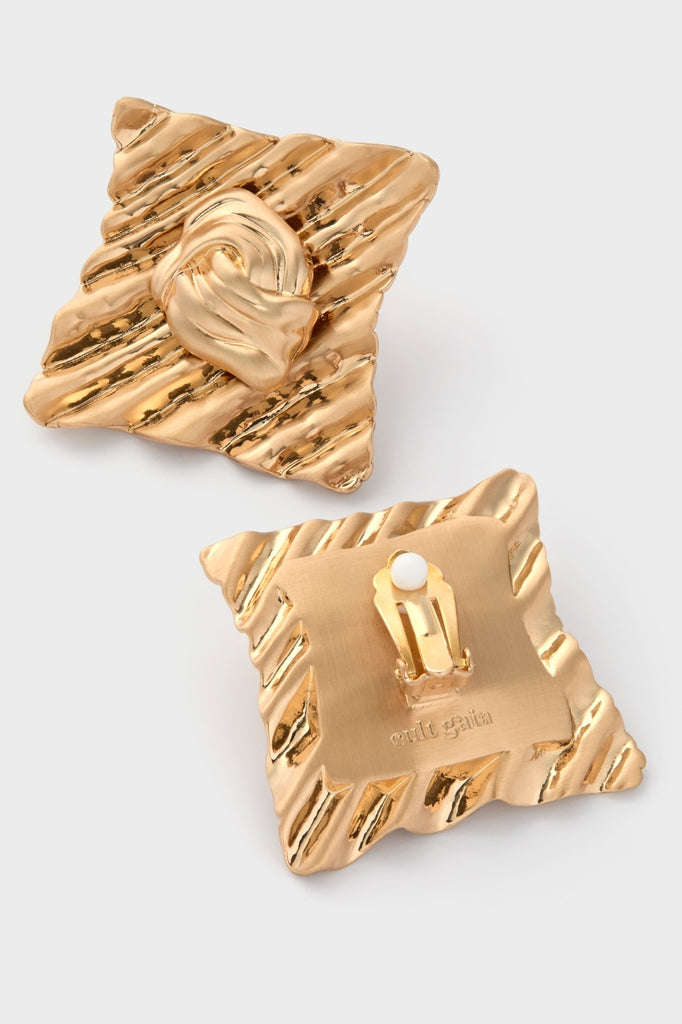 Brushed Brass Naydine Earrings