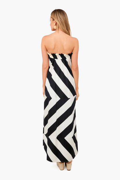 Wide Summer Stripe Maxi Dress
