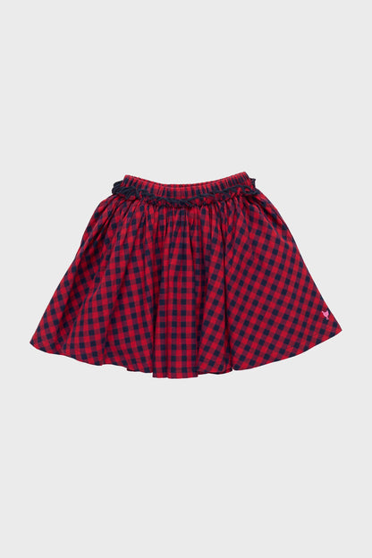 Red Blue Check Gianna Skirt