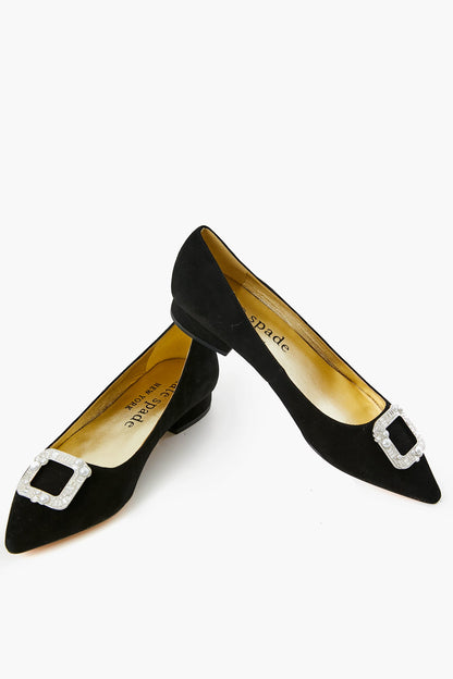 Black Buckle Up Flat