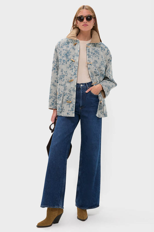 Cornflower Toile Barn Jacket